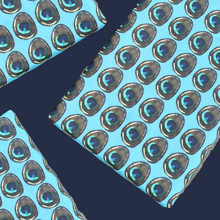 RUMI - Wholesale Flat Wrap - Eco-friendly Wrapping Paper - Peacock Feather1