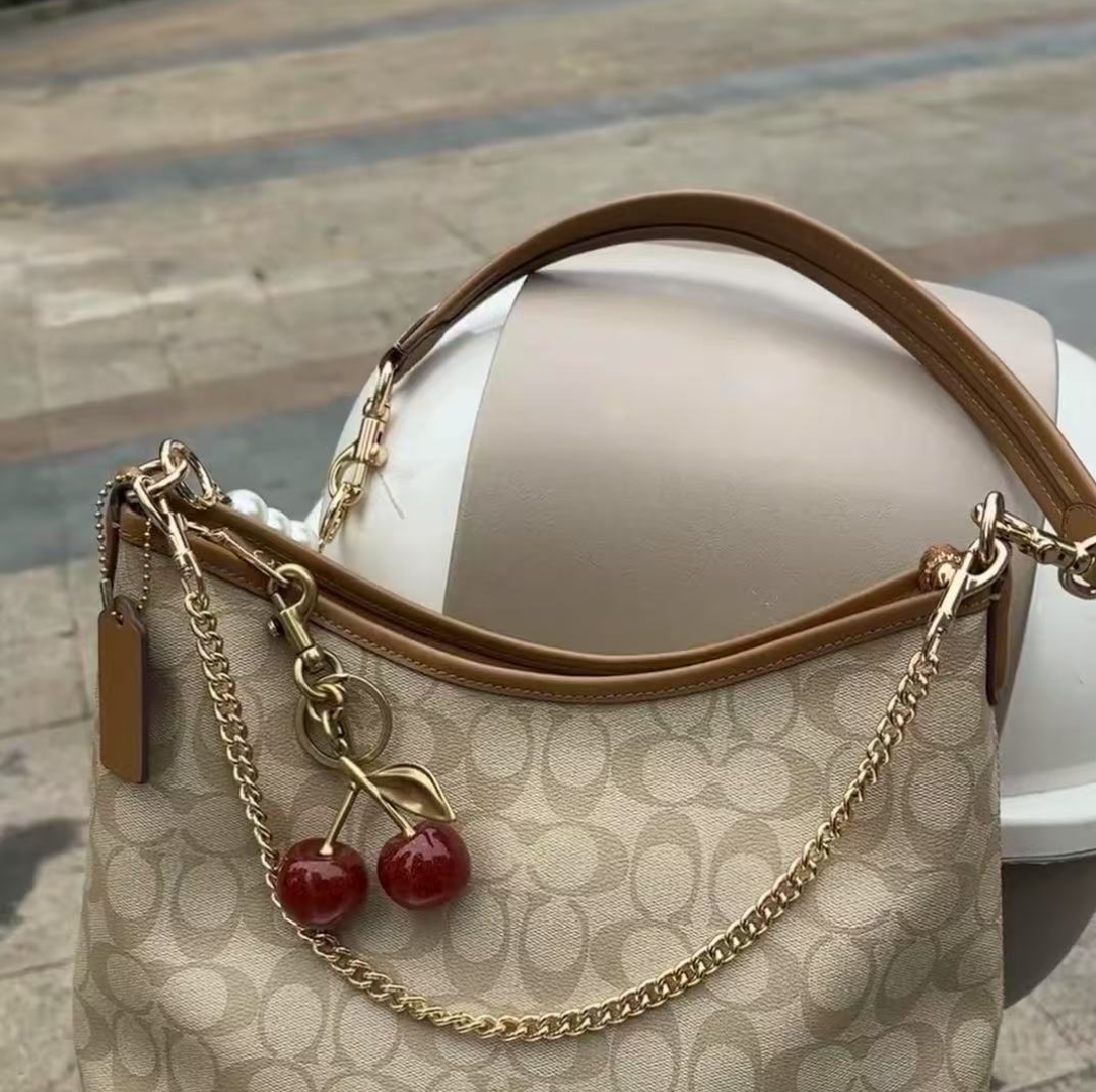 LadyJuneAccessories - Wholesale Keychain - Women's - Sparkling Cherry Bag Charm & Keychain9