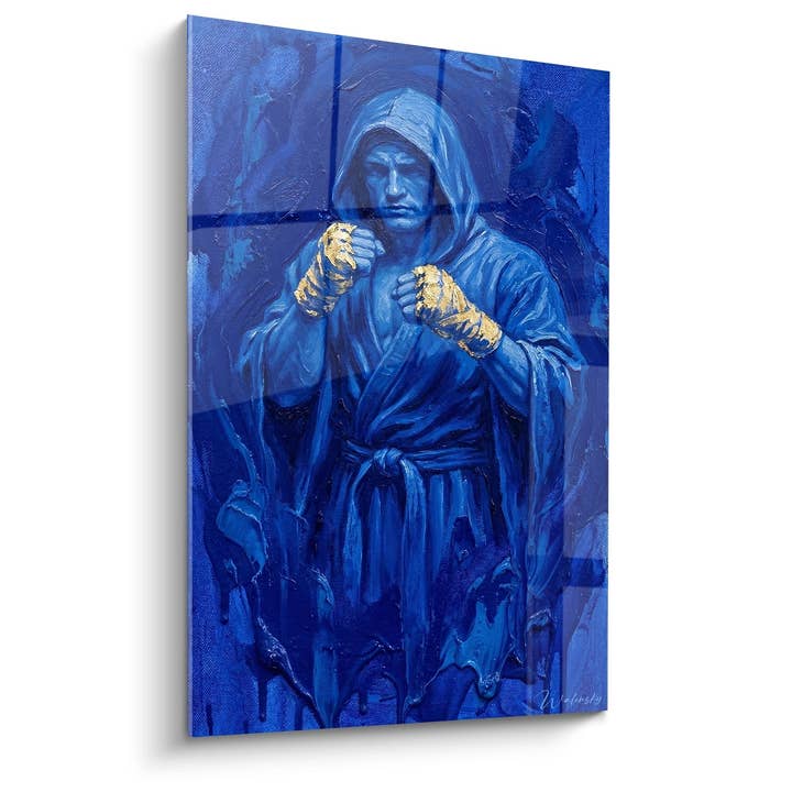 Tabellone Pugile Incappucciato - Campione Blu - Edizione MMA per la vendita all'ingrosso da parte di Walensky