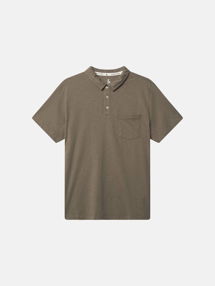 COLOURS & SONS – Großhandel Poloshirt – Herren – Poloshirt Slub - Olive