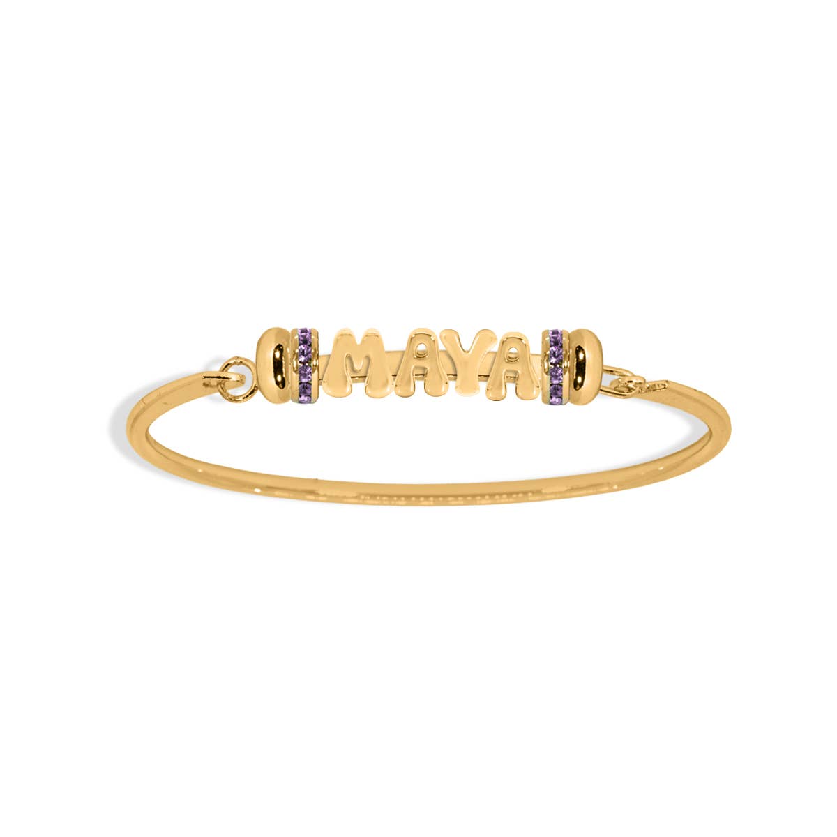 Maya J - Vente Breloques/médailles personnalisées - Pendentif Initiale Mini Bulle Plaqué Or 8mm - Unité / Recharge60