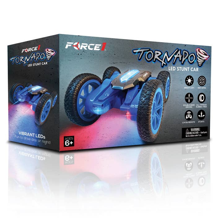 USA Toyz – wholesale Toy car/truck – Child – Tornado LED Stunt Remote Control Car Blue1