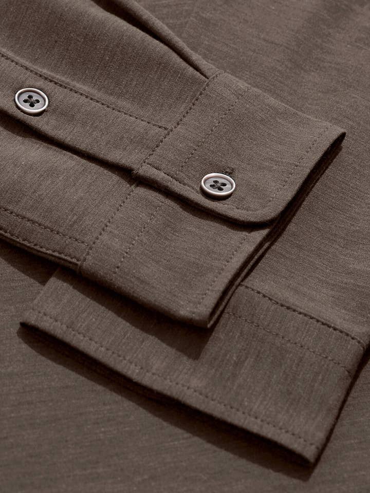 INTO THE AM - Vente Chemise à col boutonné – homme - Chemise boutonnée à manches longues pour hommes21