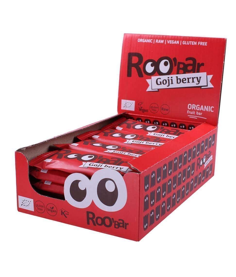 Smart Organic - Wholesale Snack Bar - Goji Berry Bar, Bio, Roobar, 30g6