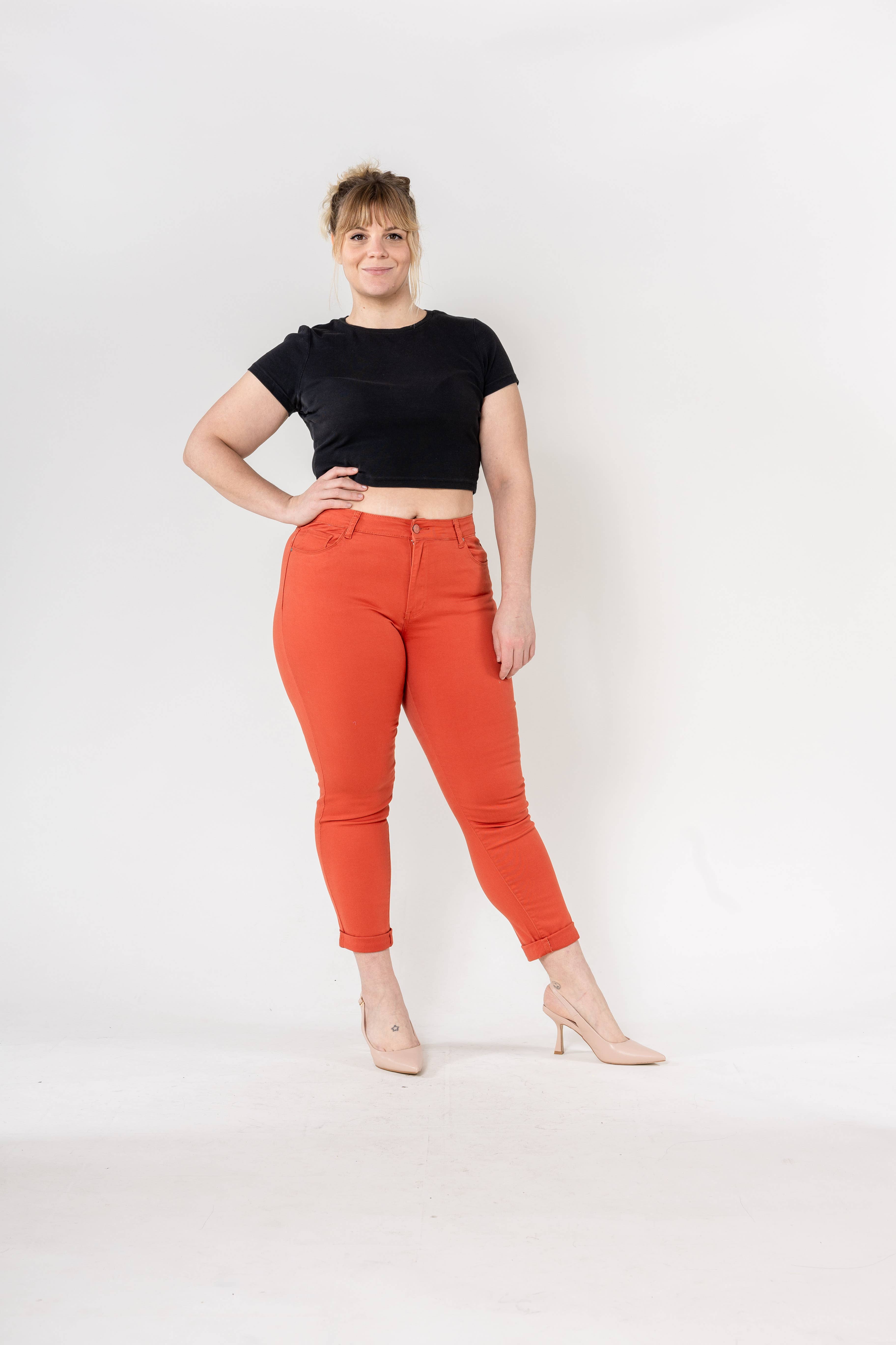 Nina Carter – Calças - Mulher por atacado – Tamanho Plus Curve Plus Tamanho Voltar ao Pescoço P19958