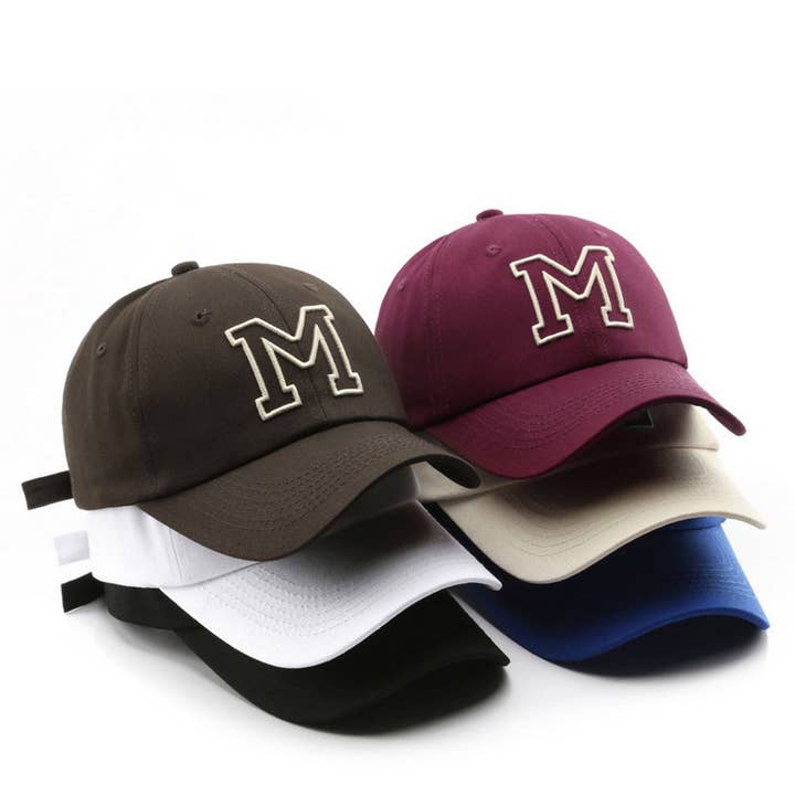 Mesh M Letter Embroidered Baseball Cap – Unisex CWAH2837 for wholesale by ACCITY