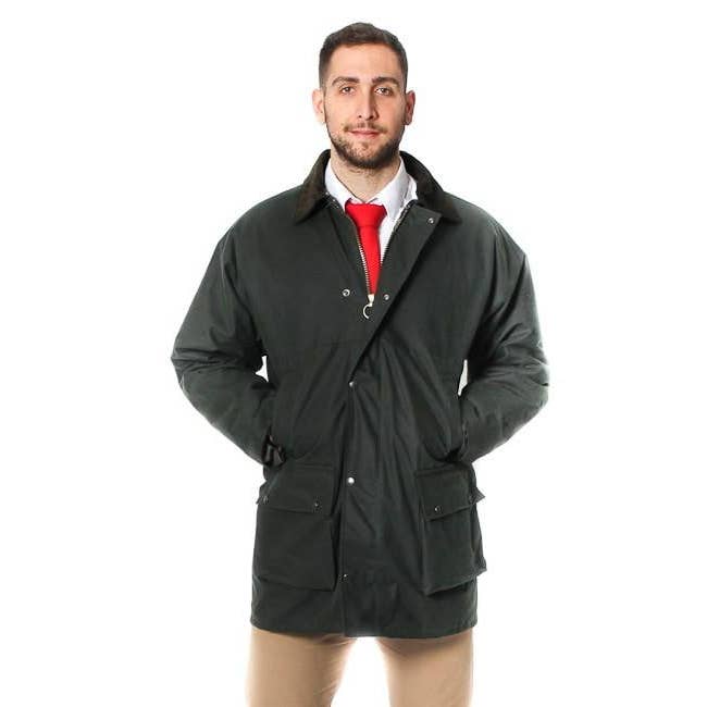 The Scotland Kilt Company – wholesale Jacket – Men's – Mens Cotton Wax Padded Jacket - Olive Green