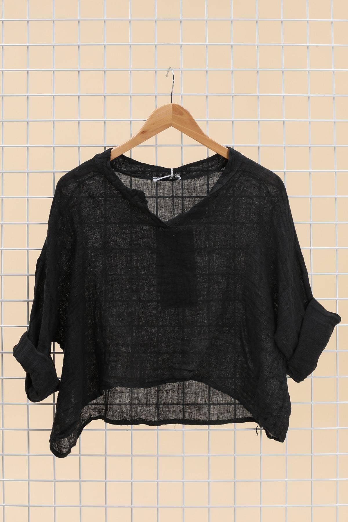 la maison des fibres naturelles - Wholesale Blouse - Dames - Linnen top met v-hals 23100, 100% linnen31