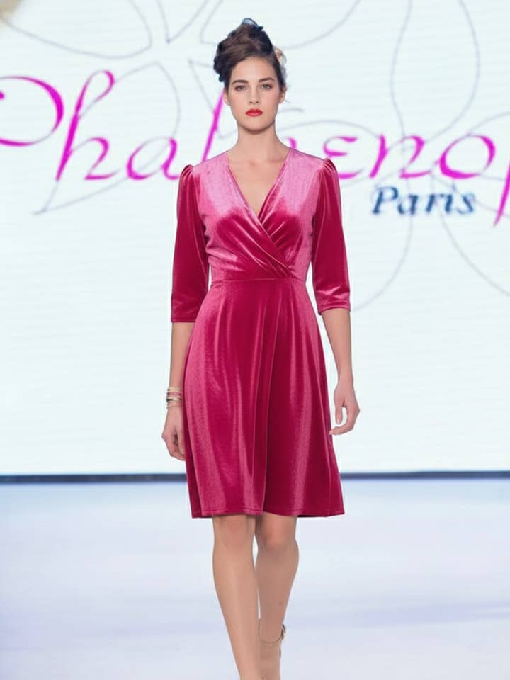 Robe ELISE velours for wholesale by Phalaenopsis Paris
