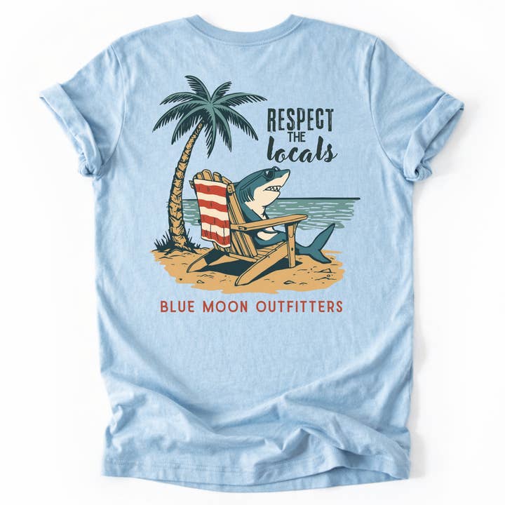 Respect The Locals- Men's Beach Summer Printed Southern Tee for wholesale by Blue Moon Outfitters
