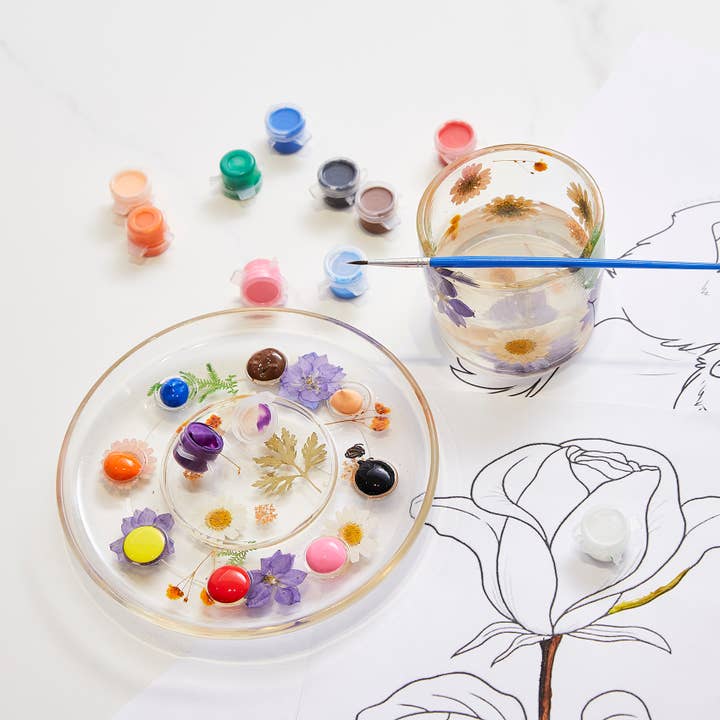 The Wine Savant / Khen Glassware - Wholesale Craft Supplies - Painter's Cup & Palette Set7