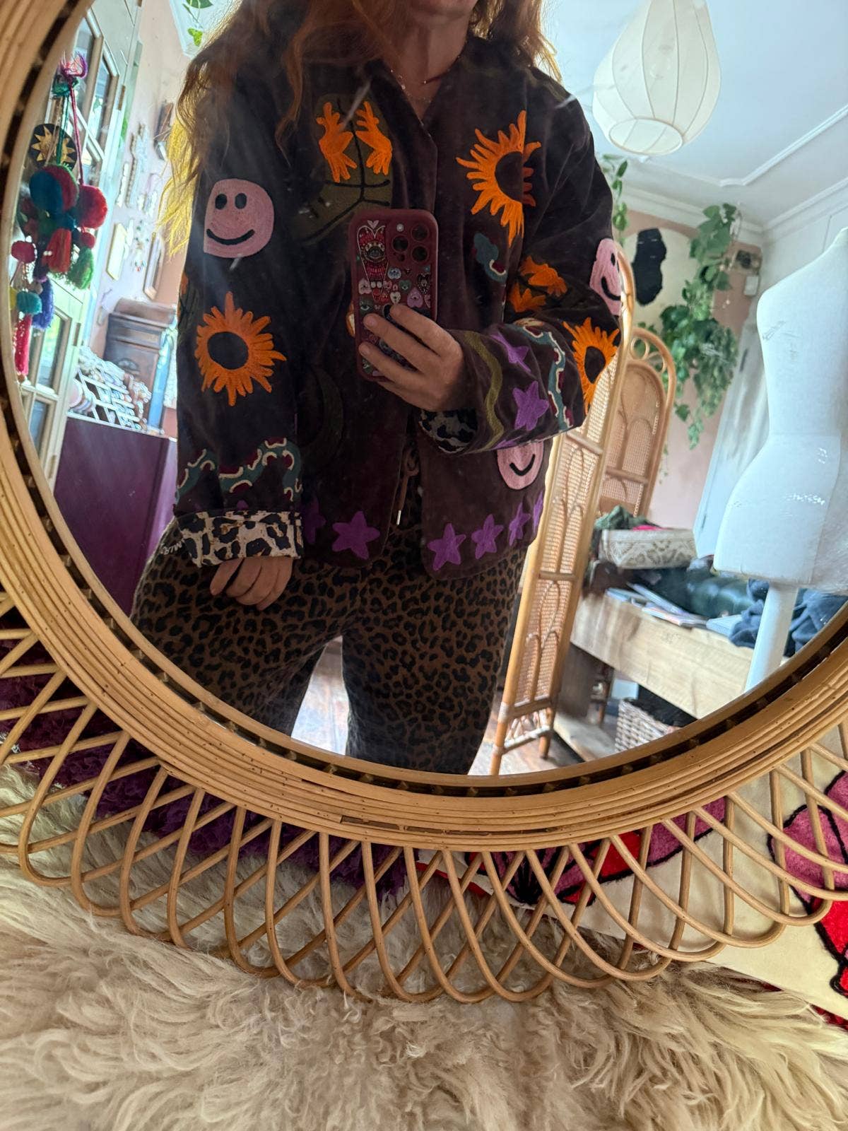 ToutVintage - Wholesale Jacket - Women's - Velvet embroidery Ella jacket brown4