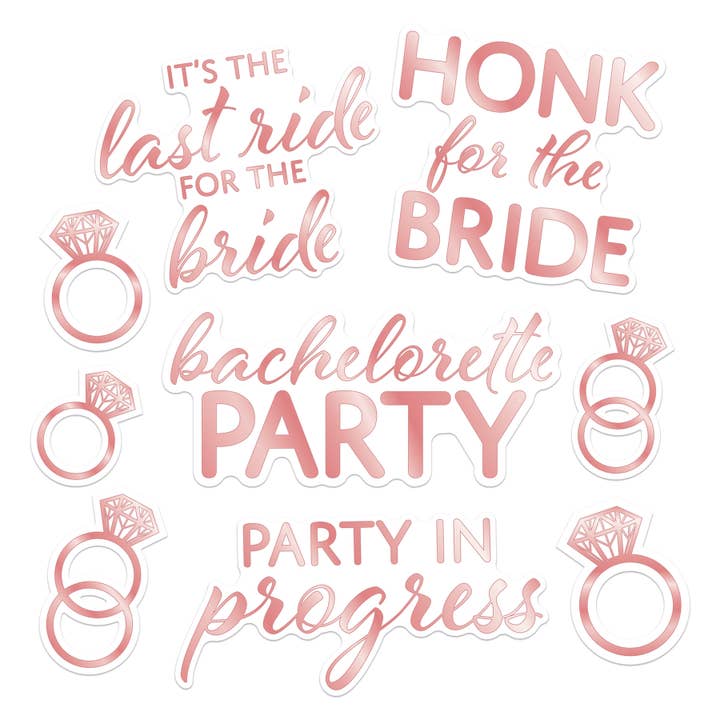 Beistle - Wholesale Sticker - Bachelorette Auto-Clings