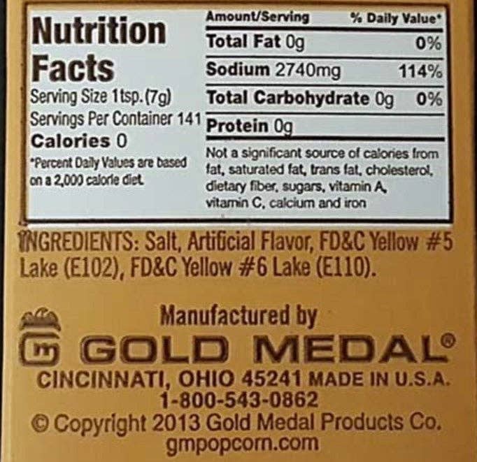 Flyer Foods Inc - Wholesale Salt - Flavacol Theater Popcorn Salt1