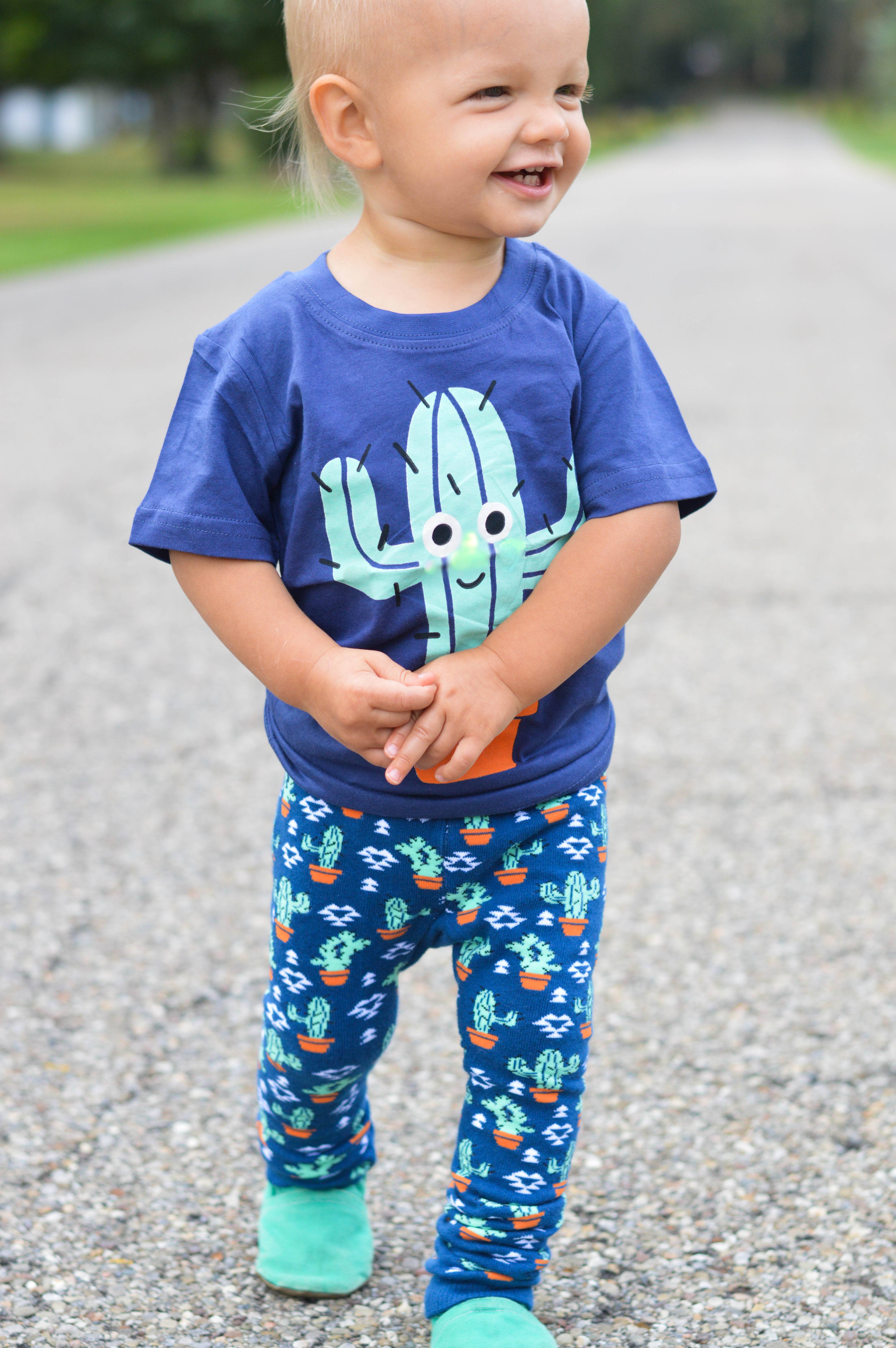 Doodle Pants – Engroshandel T-shirt - Børn – Western Prickly Cactus Shirt - Toddler og Børn3