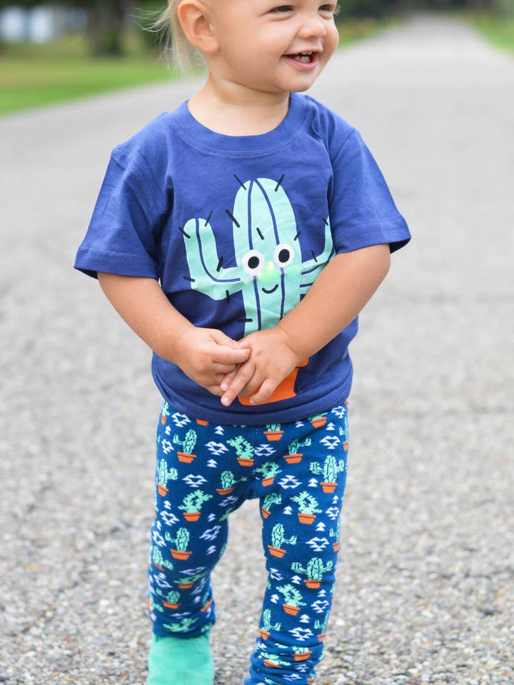 Doodle Pants – Engroshandel T-shirt - Børn – Western Prickly Cactus Shirt - Toddler og Børn3
