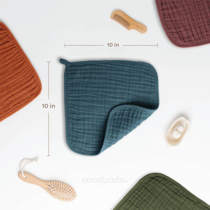 Comfy Cubs - Wholesale Wash cloth – Child & baby - Muslin Baby Washcloths, Soft 10"x10" Cotton by Comfy Cubs19