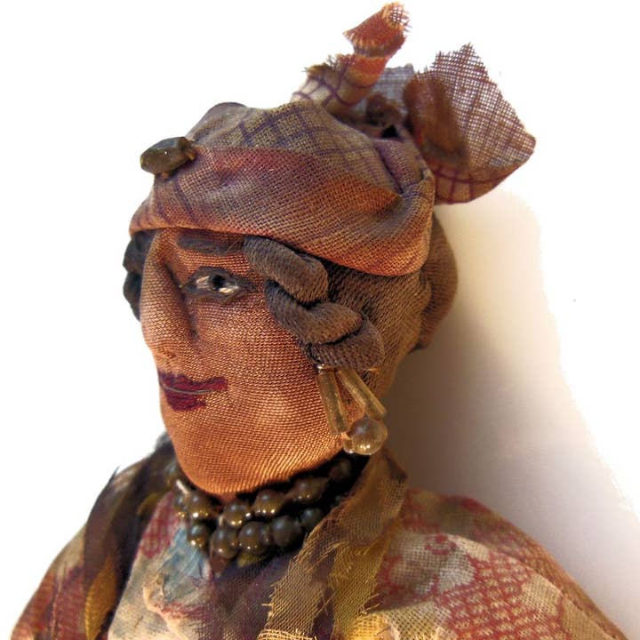 Jane A Gordon: Jewelry Art Gifts Inspiration - Wholesale Doll - Kids - Antique Rag Doll, Smiling Woman with Jewelry from 1800's1