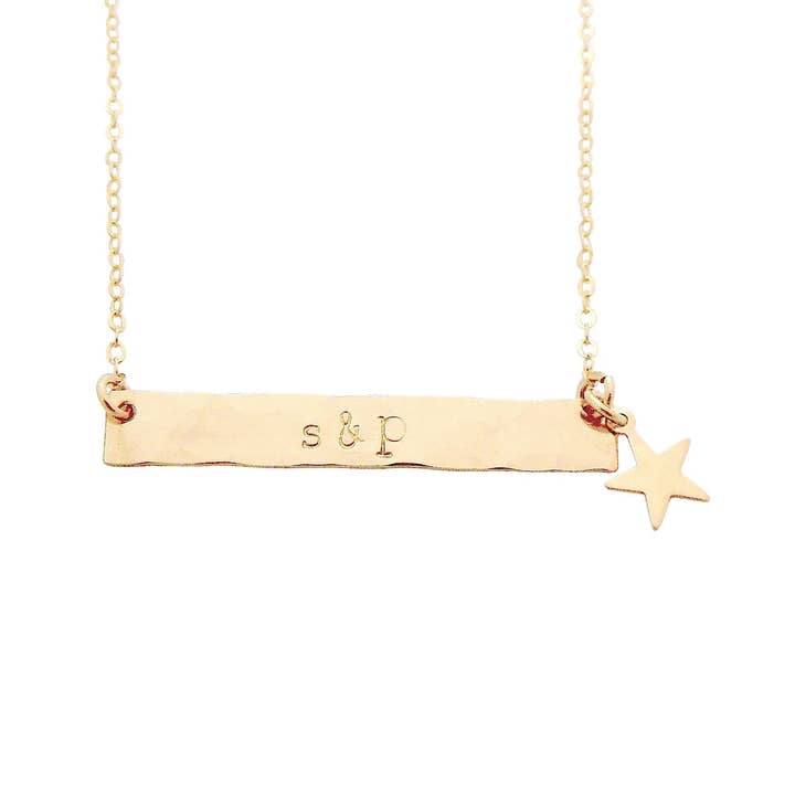 Romy - I.D. BAR Necklace with Star or Heart for wholesale by Misuzi