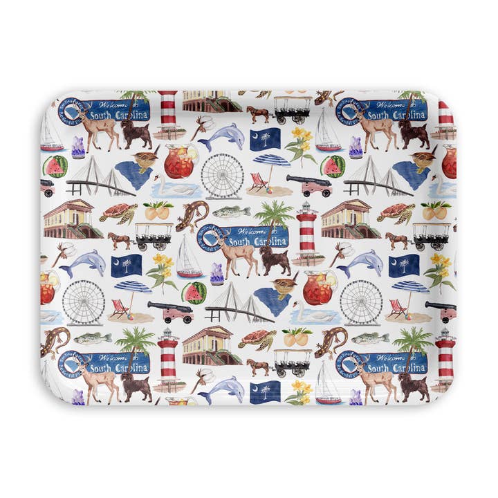 South Carolina Forever! Birchwood Serving Tray: Three Sizes for wholesale by The Muddy Dog