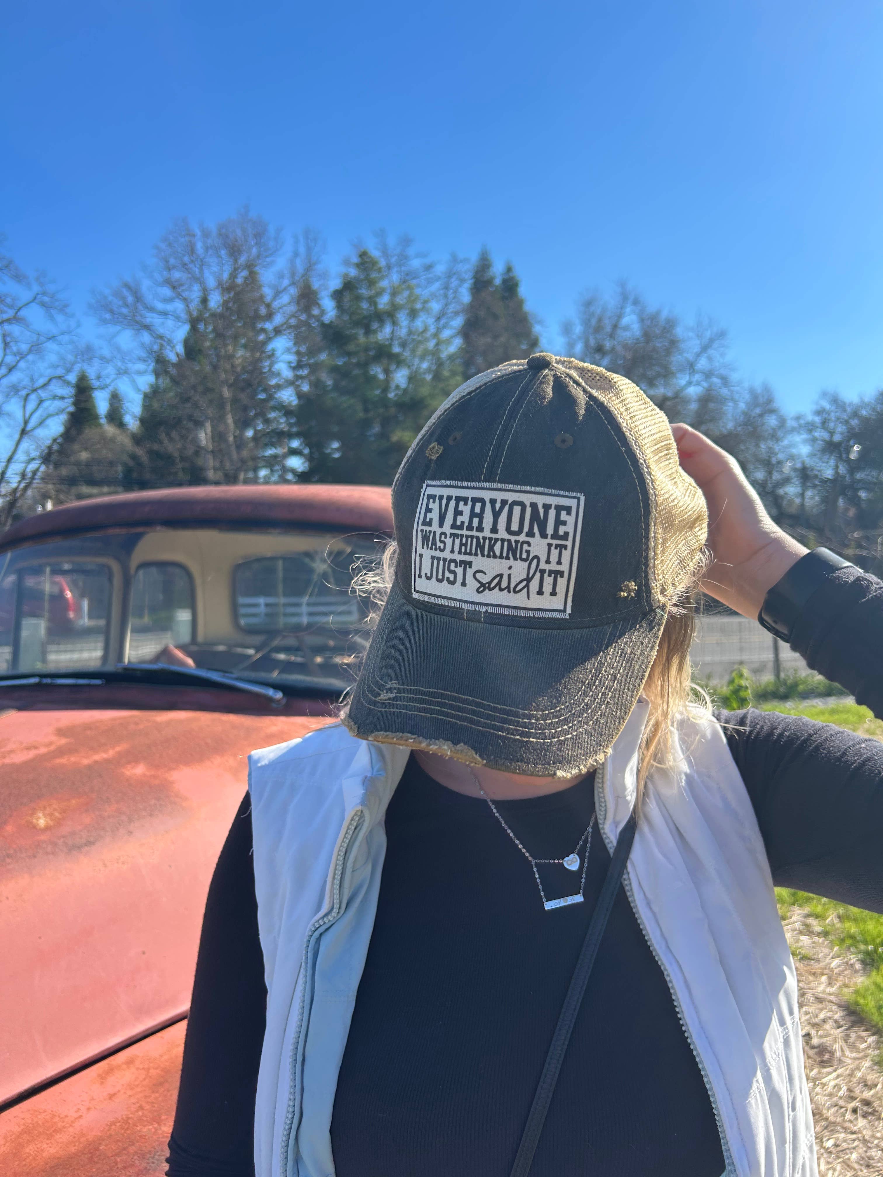 Vintage Life - Wholesale Trucker Hat - Women's - Everyone Was Thinking It I Just Said It Trucker Hat Cap2