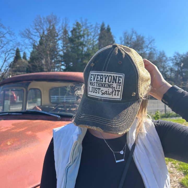 Vintage Life - Wholesale Trucker Hat - Women's - Everyone Was Thinking It I Just Said It Trucker Hat Cap2