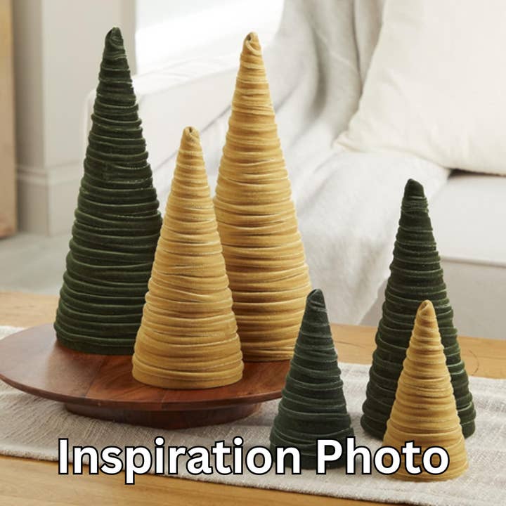 Your Heart's Content - Wholesale Decorative Tabletop Object - Trees Velvet Large, Minimalist Mantel, Christmas 2025 Table5