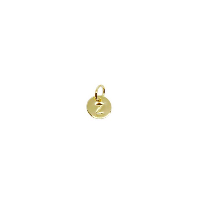 GoldFi - Wholesale Individual Charm/Pendant - Stamped Tiny Initial Letter Charm in 18k Gold Filled Complete Alphabet21