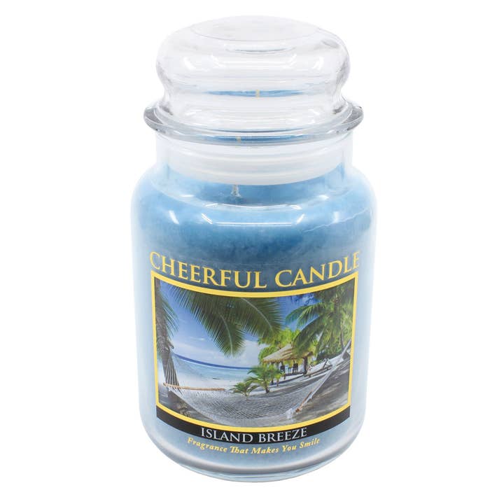 CHEERFUL CANDLE ISLAND BREEZE SCENTED CANDLE for wholesale by Arcucci Trade Srl