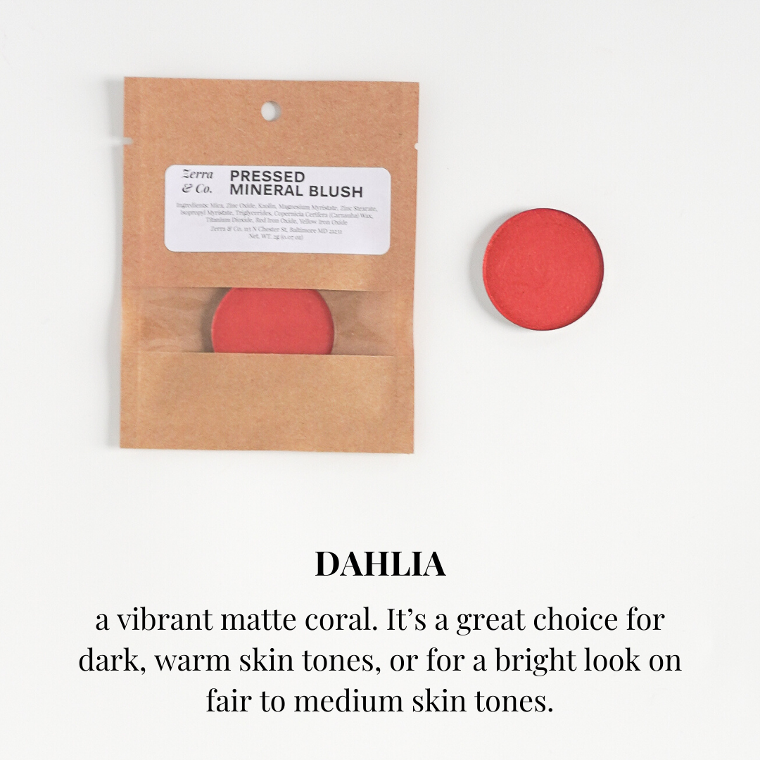 Zerra & Co. - Vente Blush/fards à joues - Fard à joues minéral pressé - Recharge | Pochette de recharge compostable0
