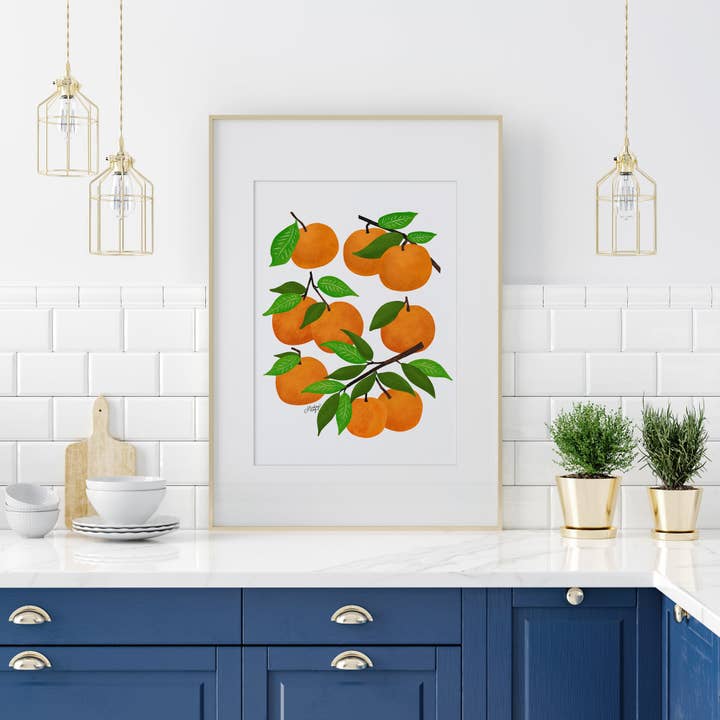 Lindsey Kay Collective - Wholesale Art Print - Oranges Illustration Collage - Art Print