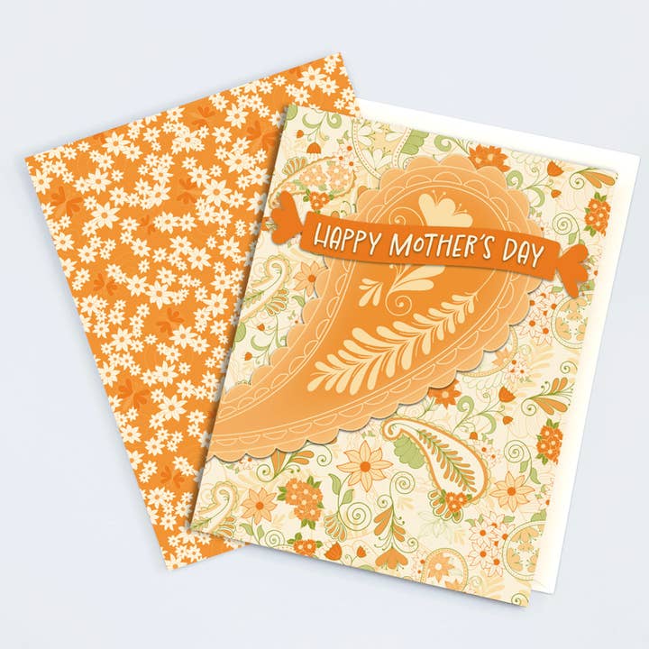 Floral Paisley Mother’s Day Card for wholesale by B.Goods Designs