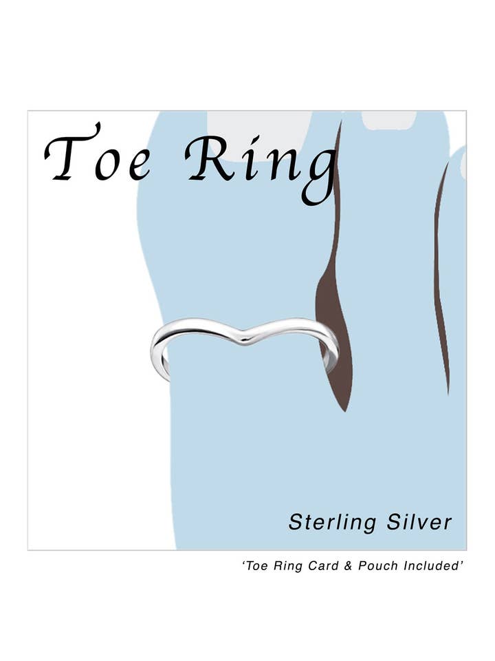 Sterling Silver Wave Adjustable Toe Ring - SS for wholesale by Zoey Simmons