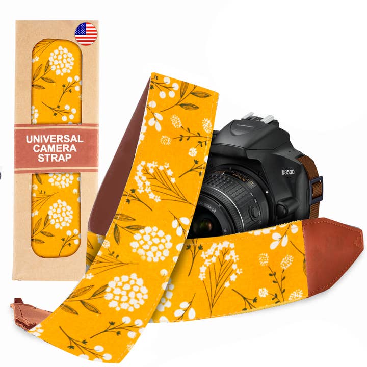 Gradzo – wholesale Camera strap – Custom Embroidery Camera Strap - Yellow Camera Strap1