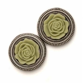 Conjunto de pinos com botão de ímã de flor Low Dome LIME por atacado de MagneButton