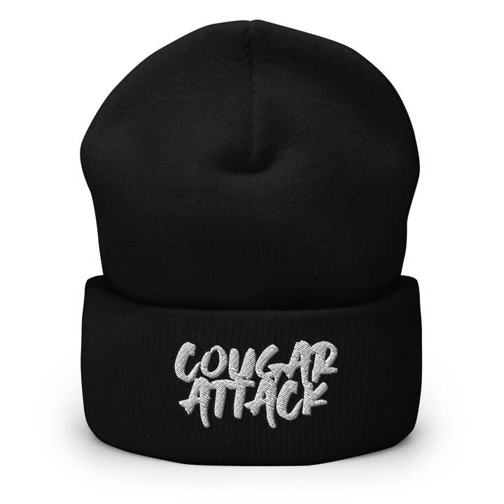 Cougar Attack Cuffed Beanie - MILF Mommy Cougar Beanie for wholesale by The Beanie Shop