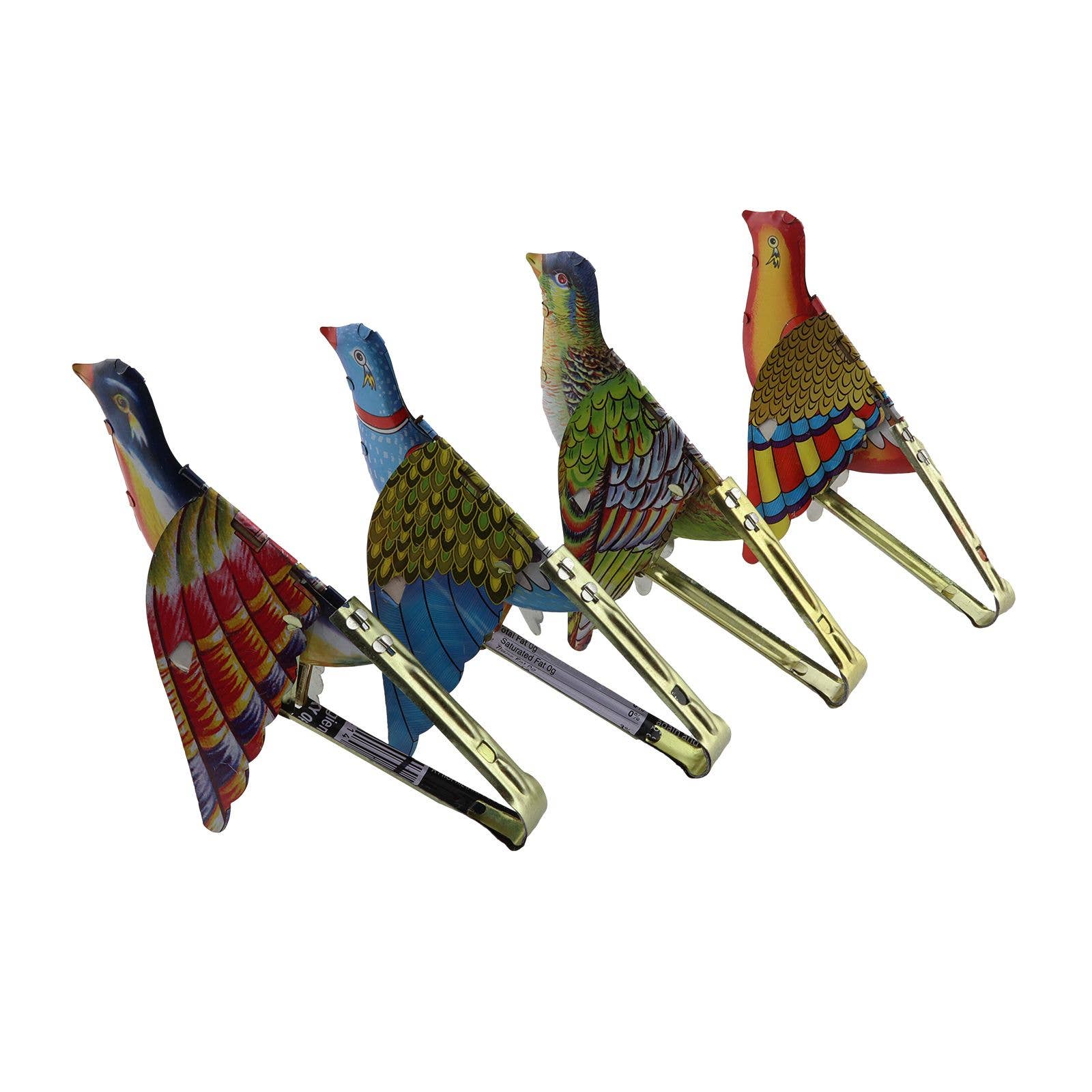 Tribal Trade GmbH - Wholesale Decorative Figurine - 7-piece set of tin toy birds whistling sparrow tin bird1