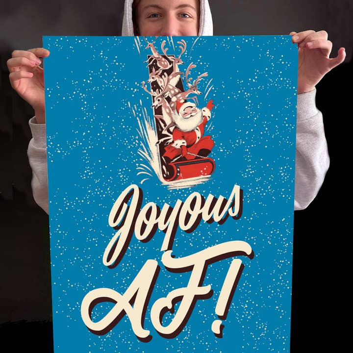 offensivedelightful - Wholesale Flat Wrap - JOYOUS AF SANTA Giftwrap / roll of 21