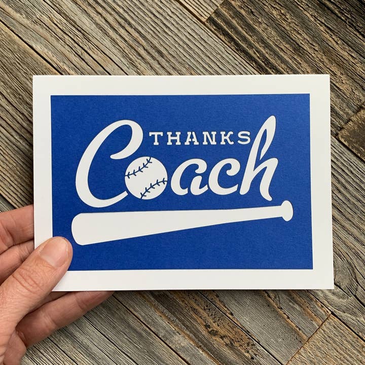 Thank You Cards for Baseball and Softball Coaches for wholesale by Louise Lauret