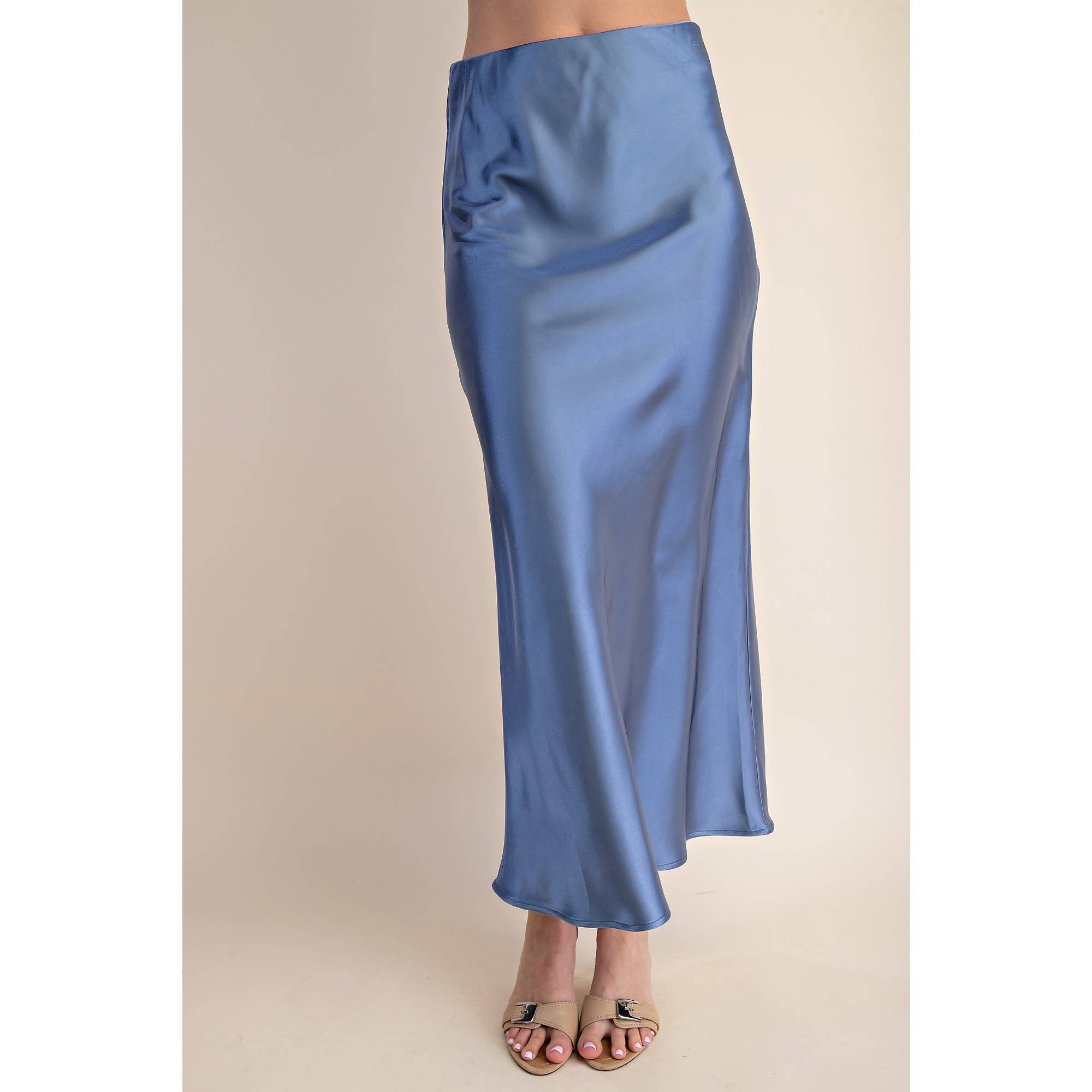STYLE USA - Wholesale Skirt - Women's - Midi Satin Skirt11