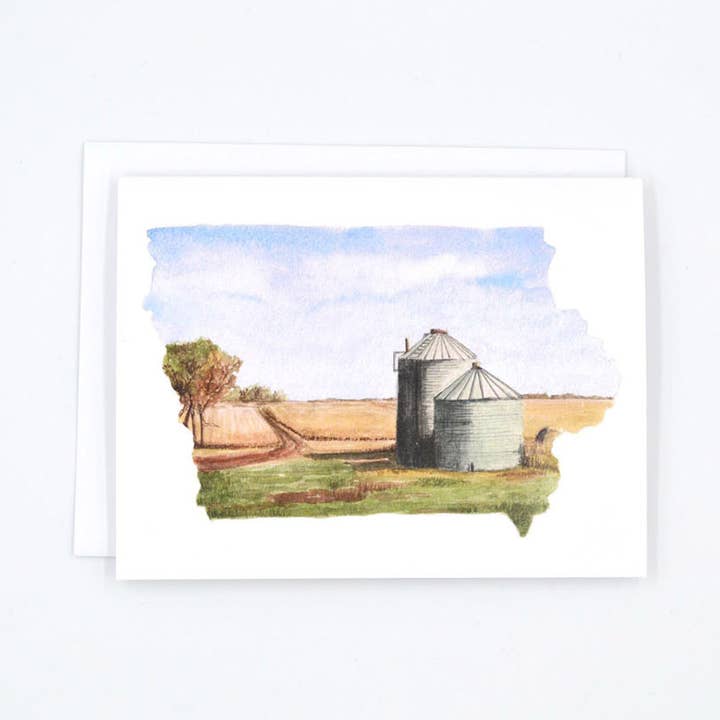 Iowa State Notecard Set for wholesale by Rachel Alvarez Art