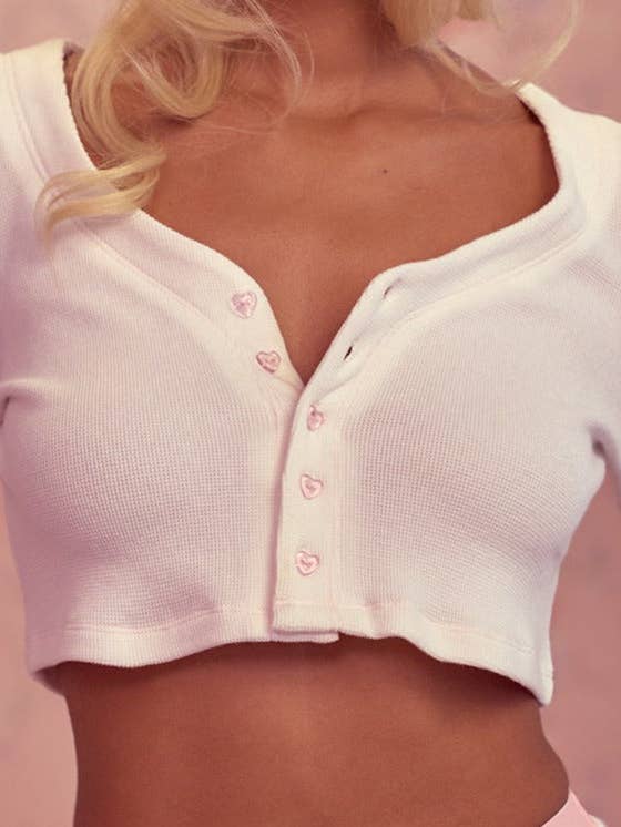 XOXO PJ Top in Cream for wholesale by Voight