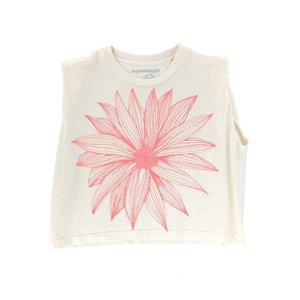 Big Flower Maisie Heavyweight Muscle Tee for wholesale by Supermaggie @ Faire