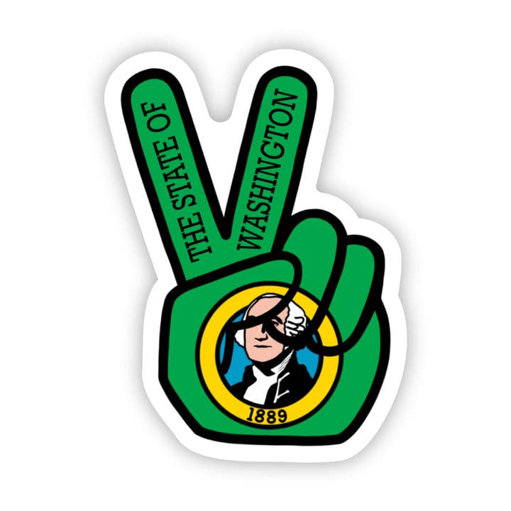 Vlagsticker van de staat Washington | Vredes voor wholesale door Jones Sticker Co
