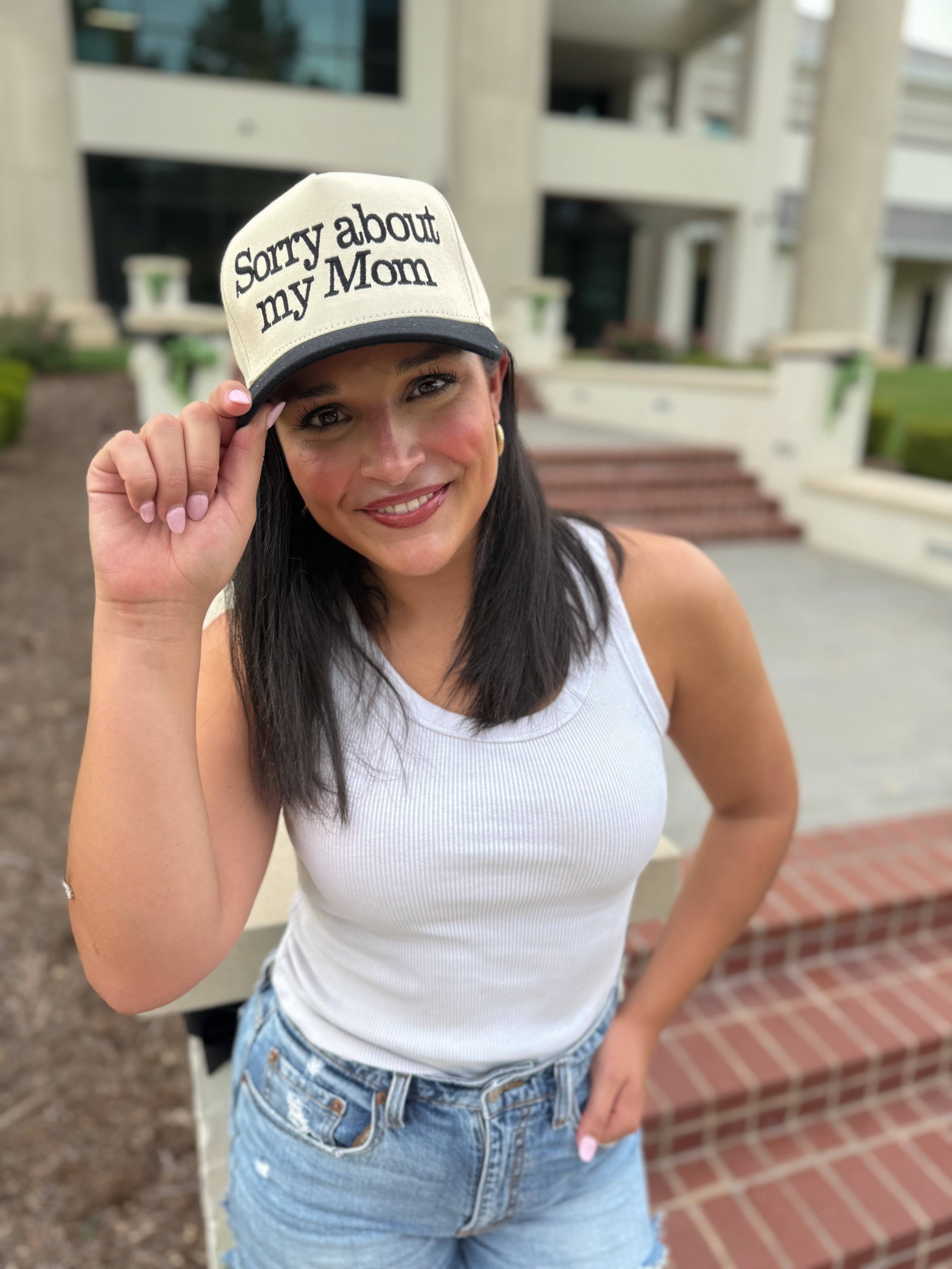 Stitch Your Style - Wholesale Trucker Hat - Women's - Sorry About My Mom Embroidered Trucker Hat4