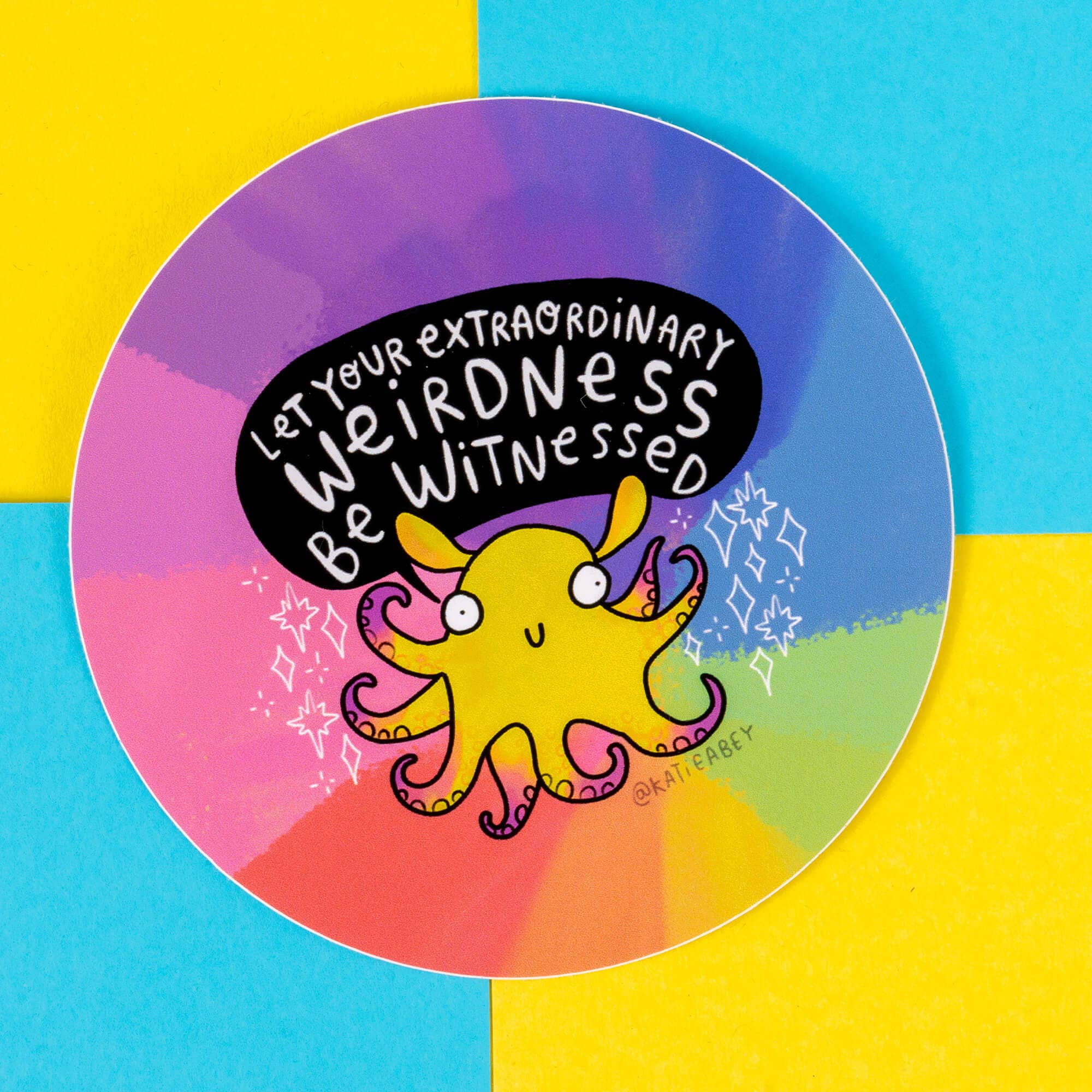 Katie Abey – wholesale Sticker – Extraordinary Weirdness Octopus Vinyl Stickers1