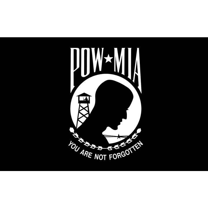 POW/MIA - Krigsfange/Mangler i aktion 5'x3' for engroshandel hos Worldwide Flags Ltd