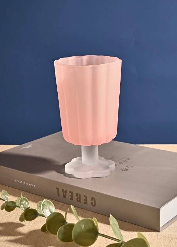 INSPECIAL HOME - Wholesale Wine Glass - MouthBlown Whimsical Petal Colored Wine Glasses - Case of 102