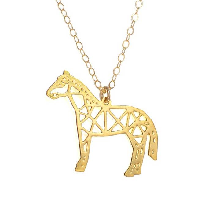 Collana con ciondolo a forma di fauna e cavallo per la vendita all'ingrosso da parte di Brevity.