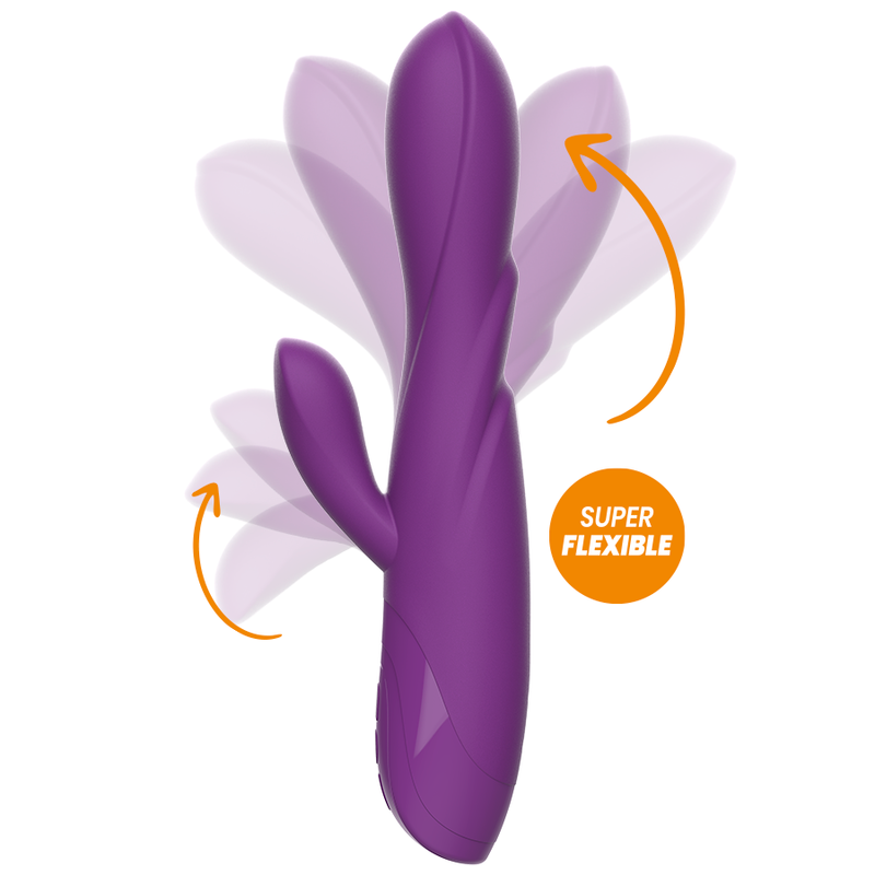 LOVERS - SHOP - Vente Sex toys - VIBROMASSEUR FLEXIBLE AVEC LAPIN - 100% VEGAN6